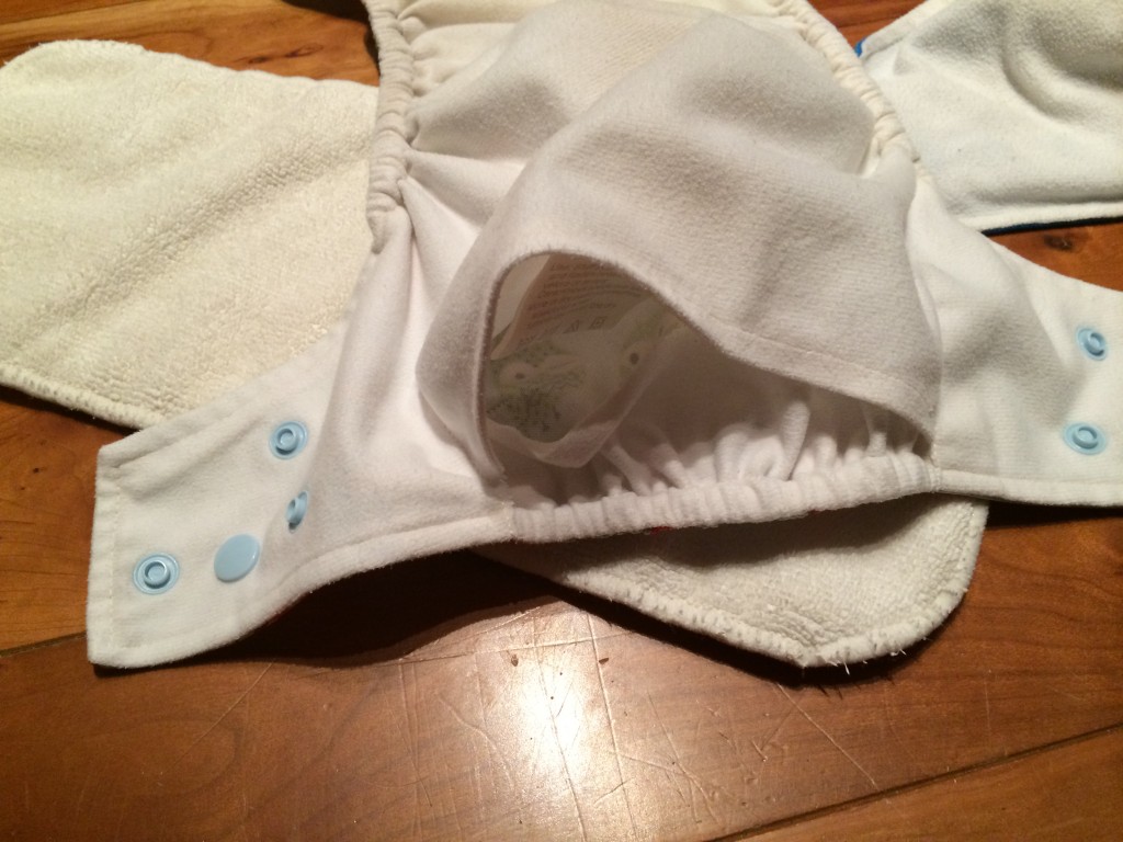 Pocket on cloth diaper