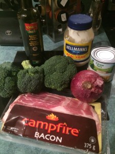 ingredients for broccoli salad