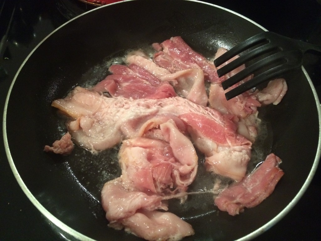 bacon frying