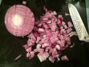 diced onion