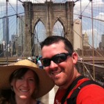 couple on brooklyn bridge