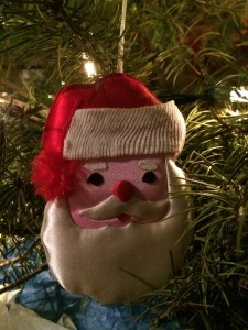 Santa face Christmas tree decoration