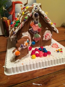 The first gingerbread house I've been part of assembling in a very long time.