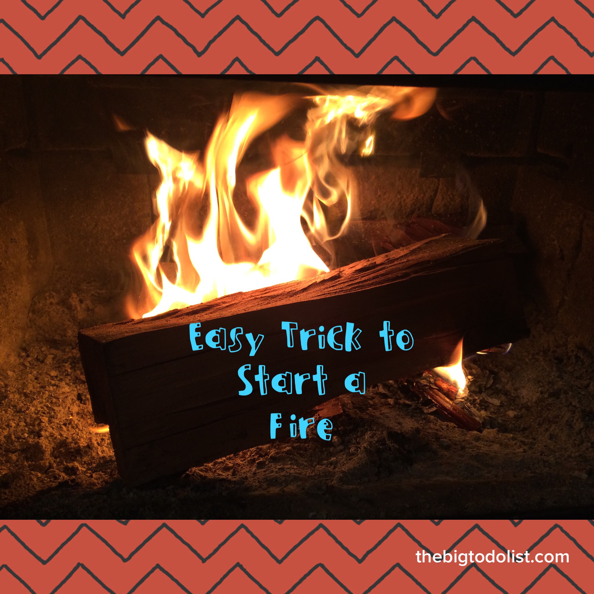 easy trick to start a fire
