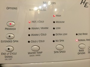 washer settings for cloth diapers