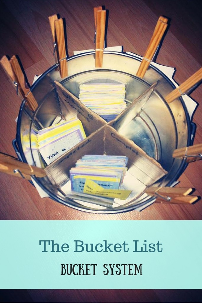 The Bucket List DIY Bucket System - How to keep track of your life's big to-dos.