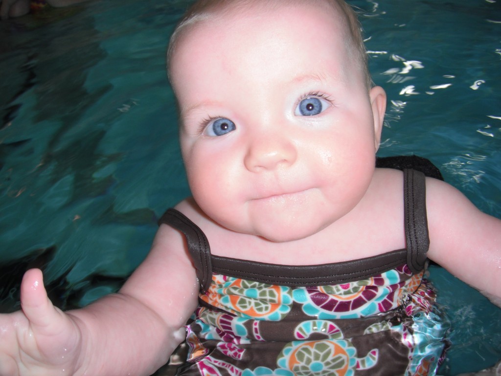 baby at pool