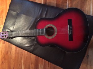 red beginner guitar