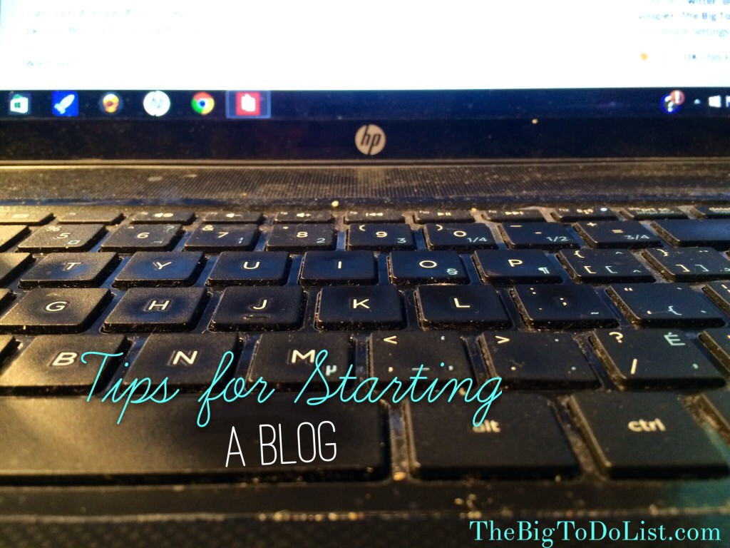 Simple tips for starting a blog