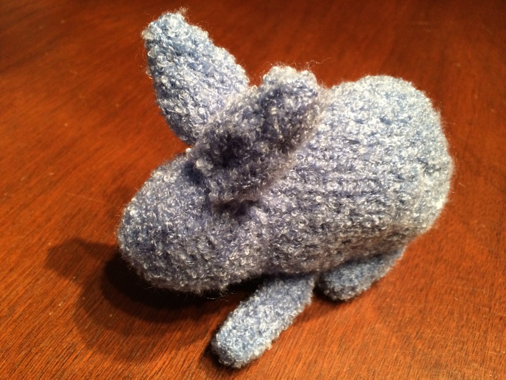 Blue knit bunny