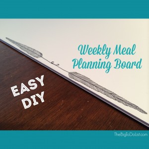 DIY meal planning board