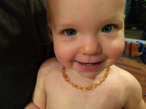 Amber teething necklace