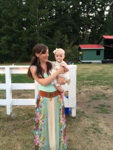 Baby teething at wedding