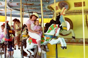 mom and kid at calaway park