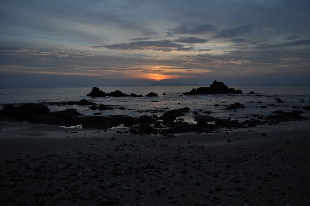 sunset on thailand beach