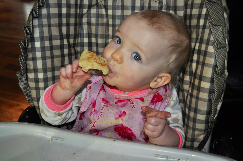 Healthy toddler pancakes with vegetables