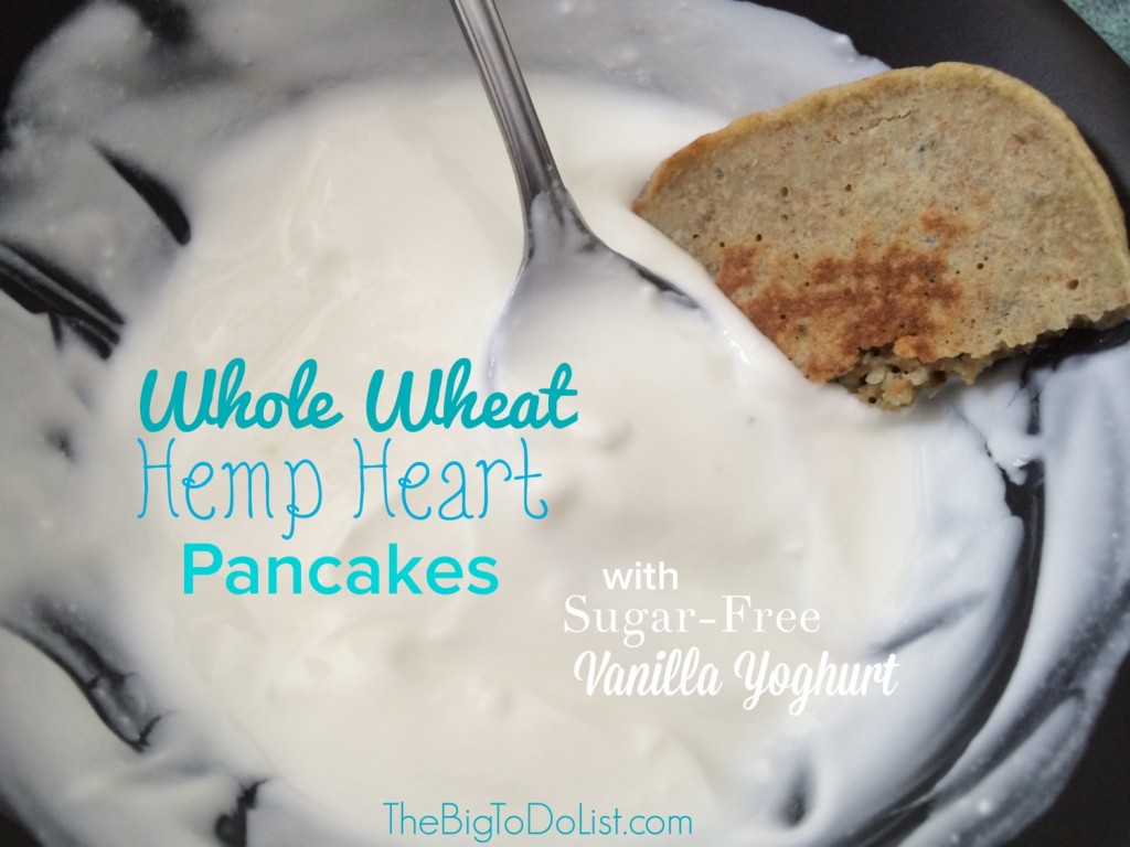 Whole wheat hemp heart pancakes