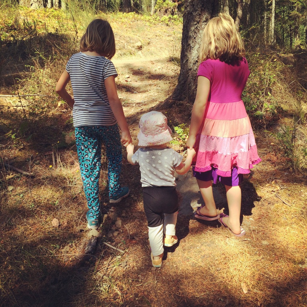 21 months old holding hands and walking