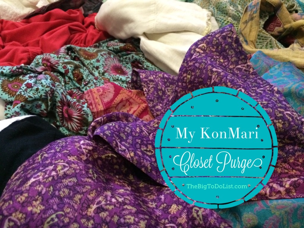 my konmari method closet purge