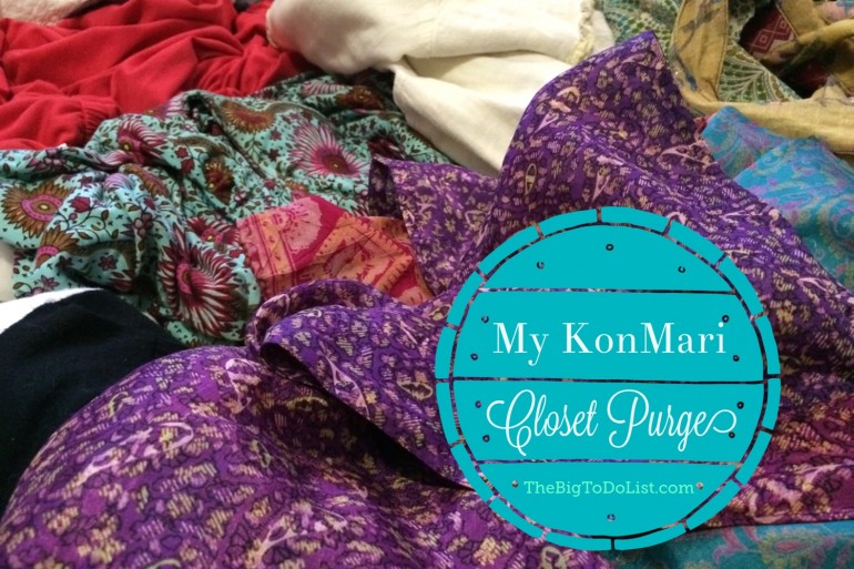 my konmari method closet purge