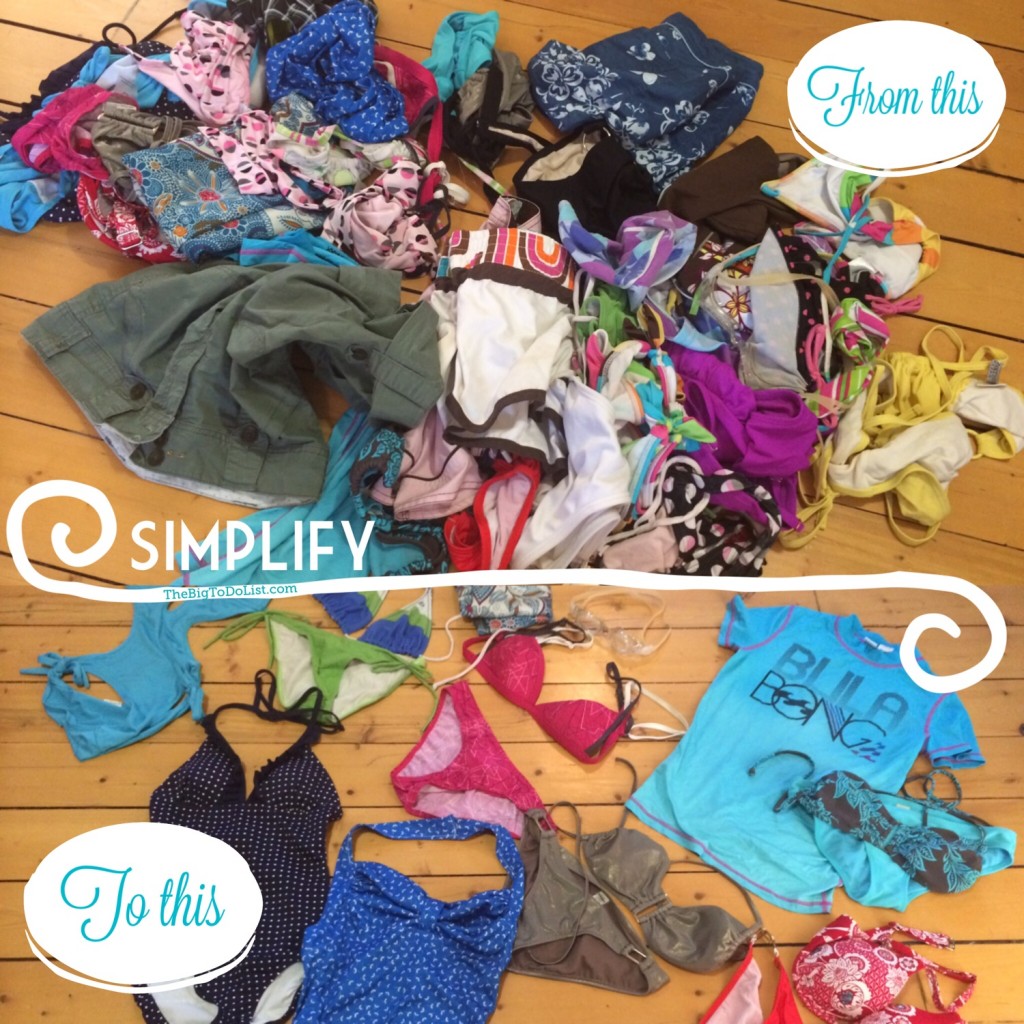 konmari method swim suit purge