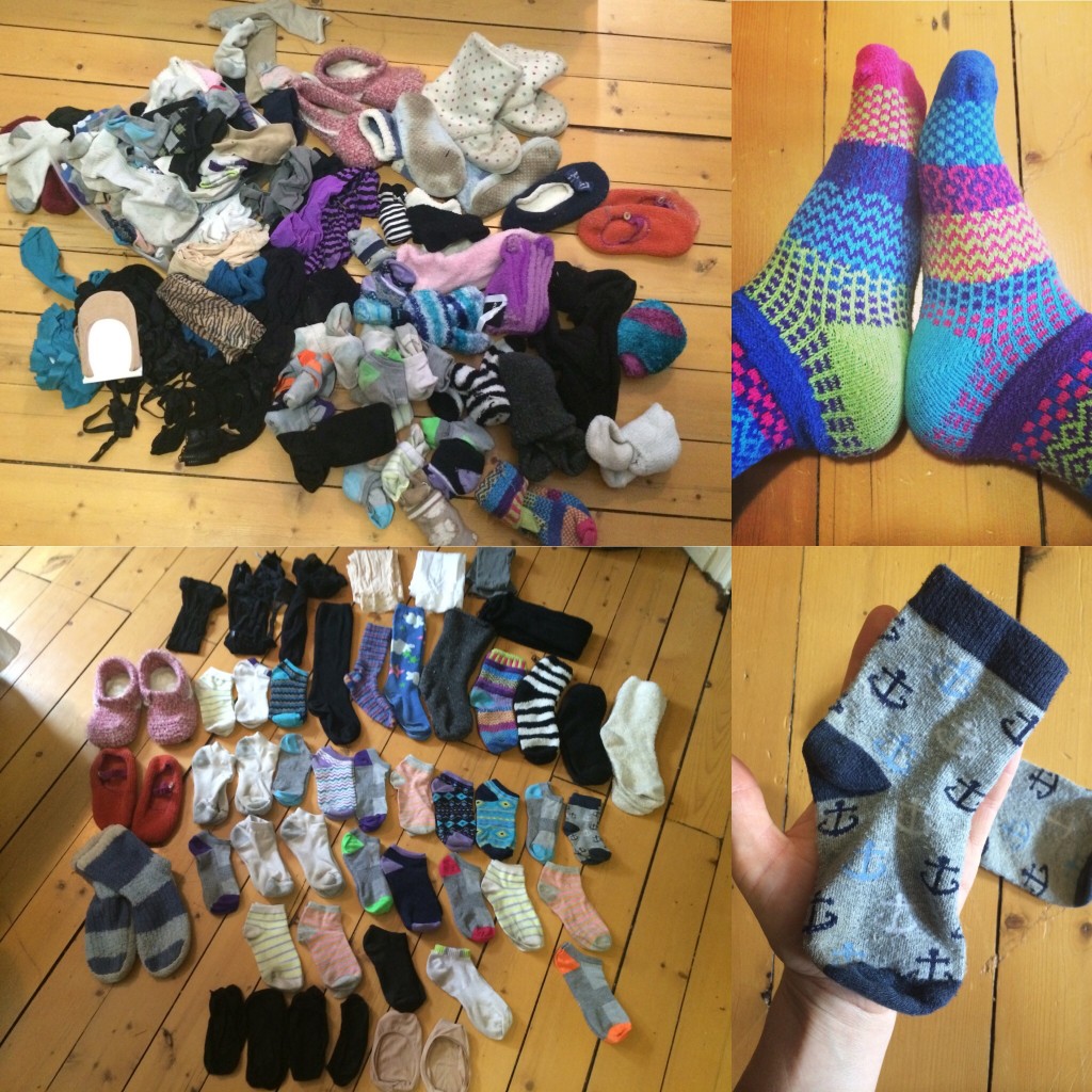 konmari method socks purge