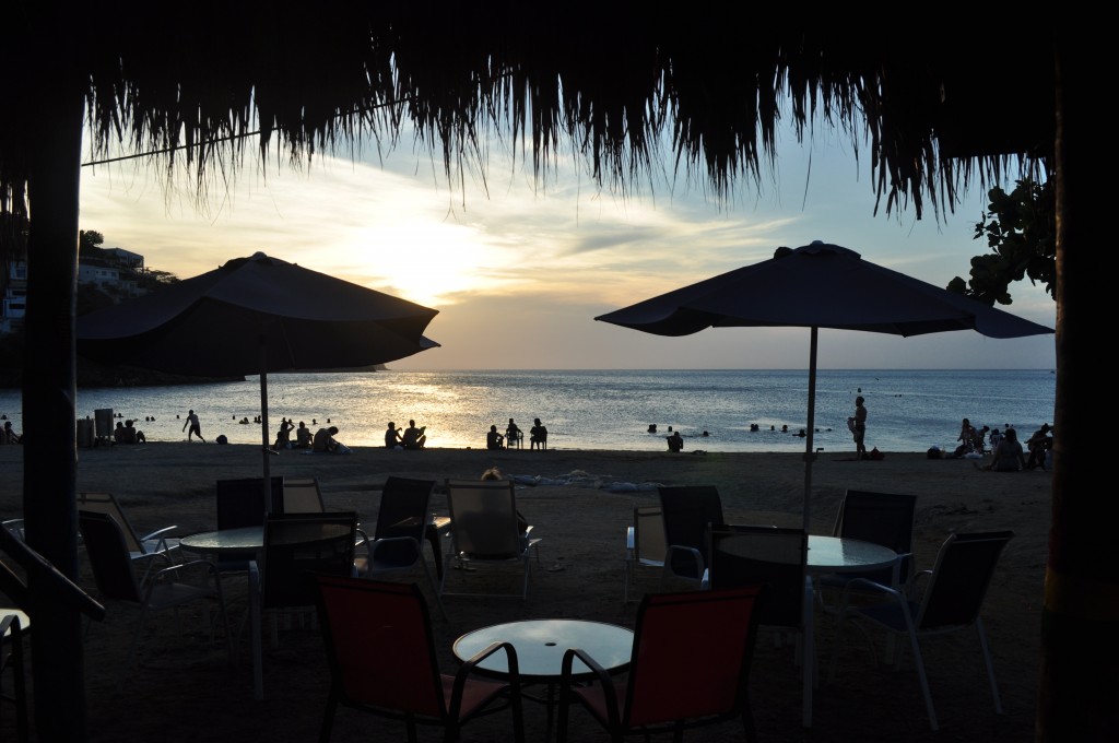 Dinner on the beach in Taganga, Colombia