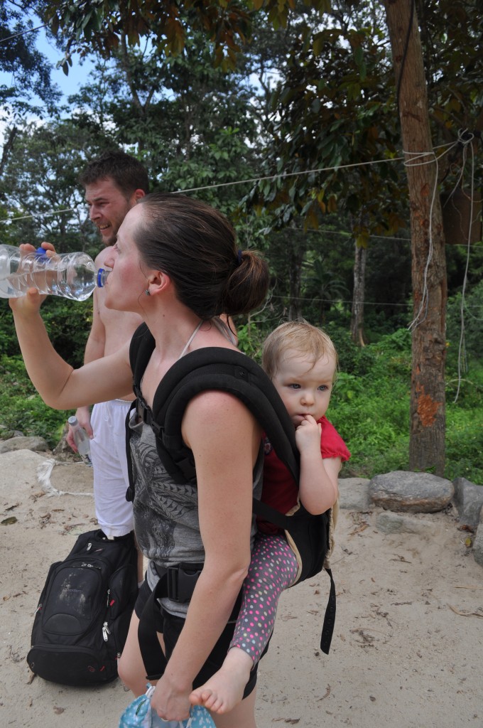 Hiking with a baby in Taganga, Colombia