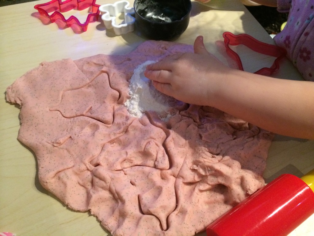 candy cane christmas playdough