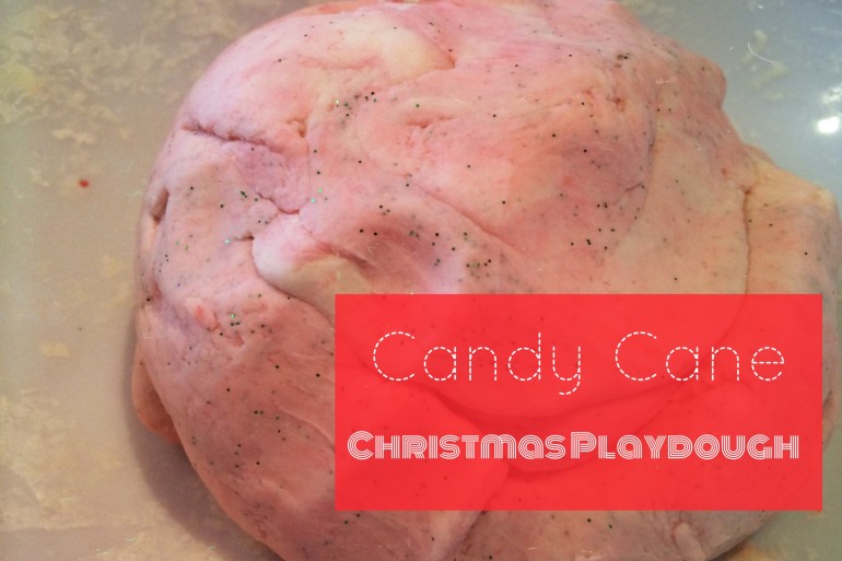 Candy cane Christmas playdough