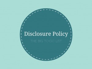 Disclosure policy