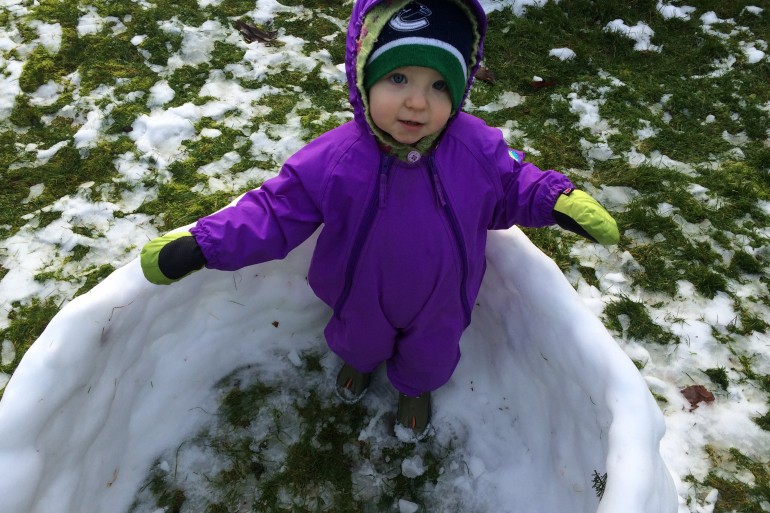 January snow fort