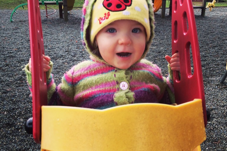 toddler on a swing friday five