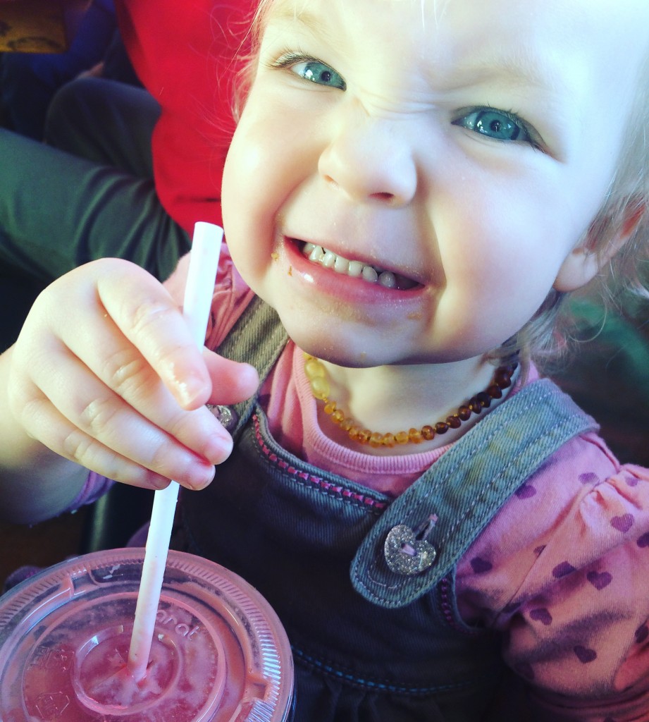 toddler loves smoothies