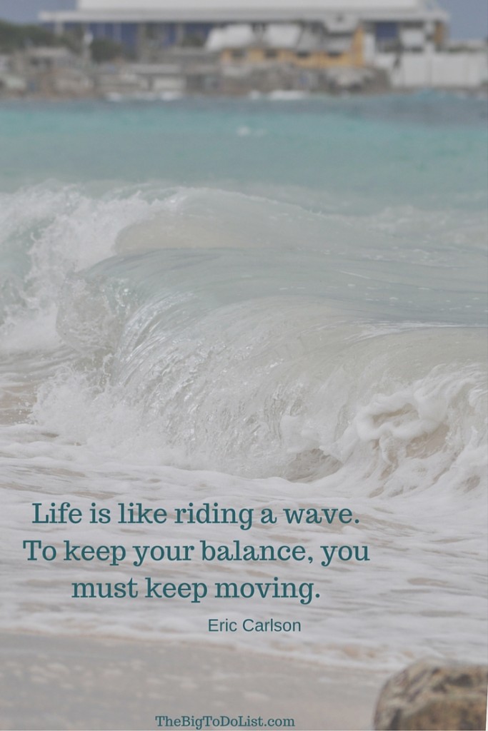 riding the waves