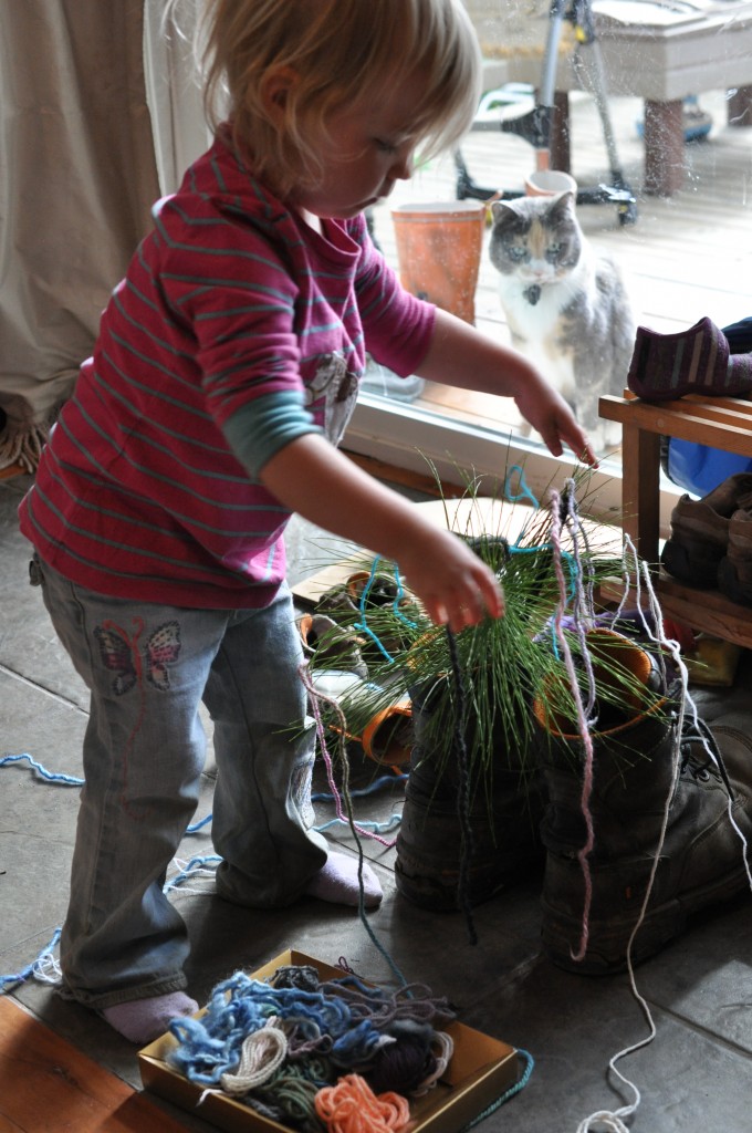 snake grass Christmas tree decorating