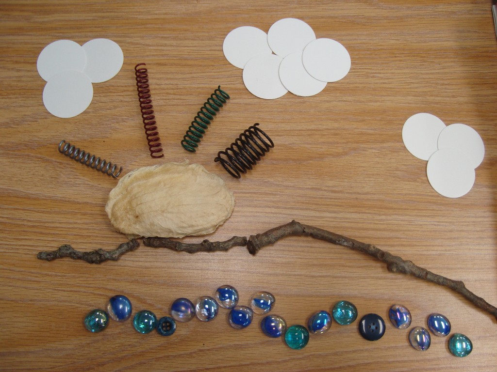 transient art with loose parts