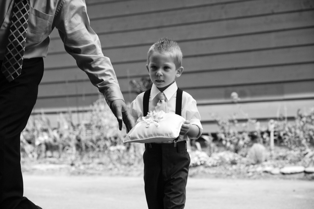 outdoor wedding ring bearer