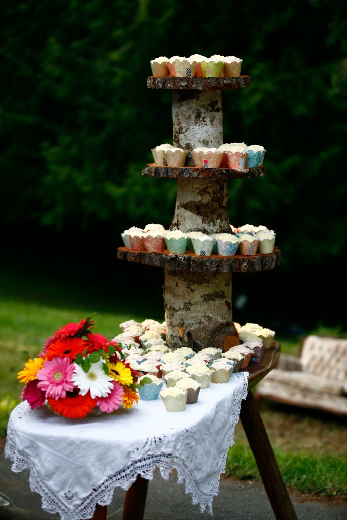 outdoor wedding cupcakes