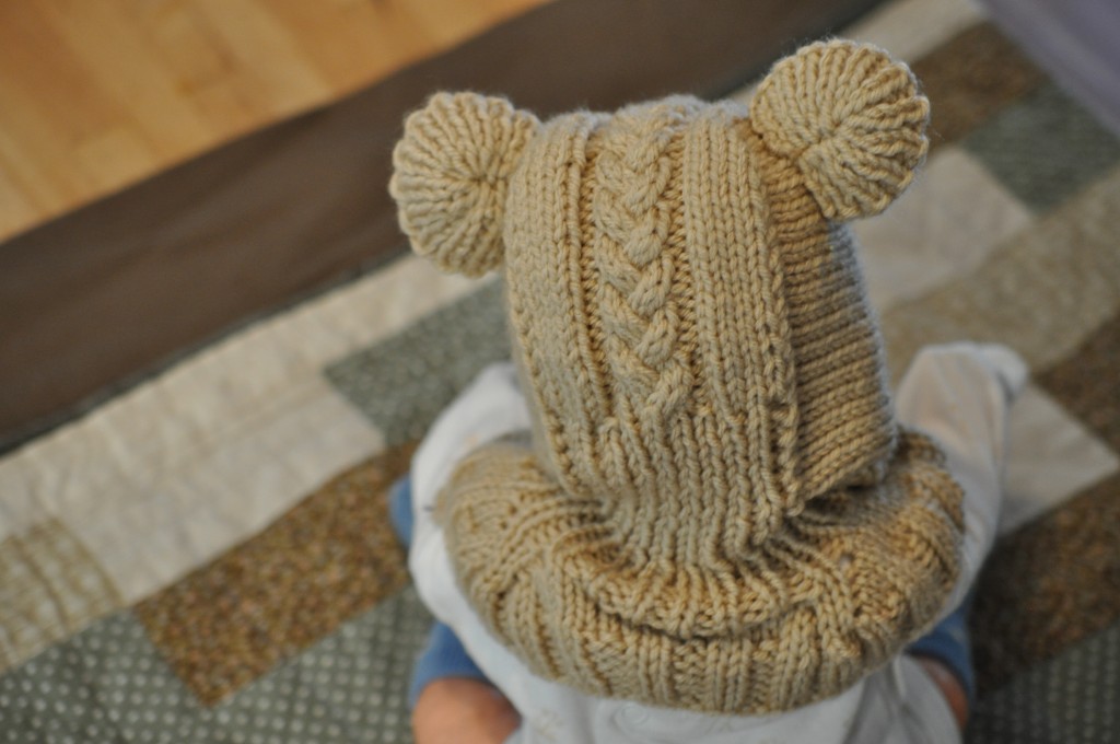 knit bear hat for baby