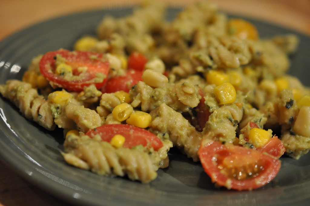 Chickapea Pasta Avocado pasta sauce