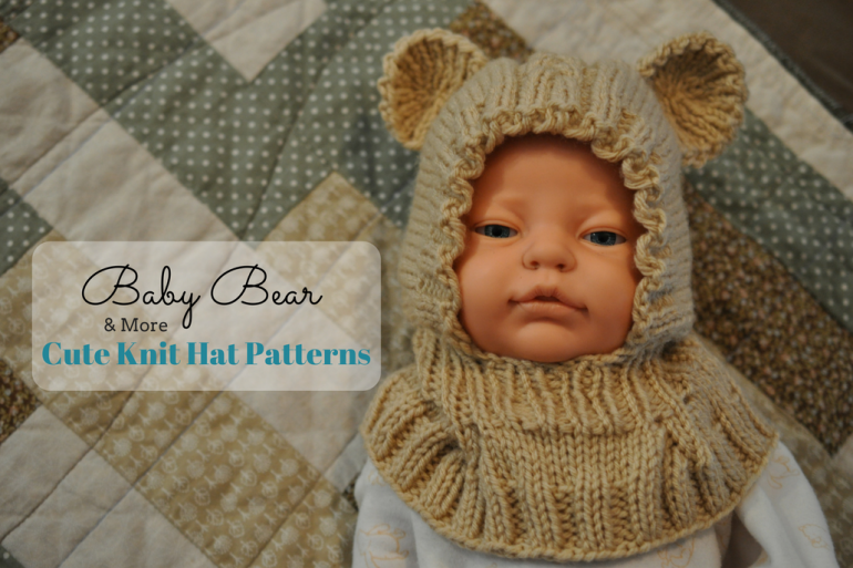 Knit bear hat for baby and kids knit hat patterns
