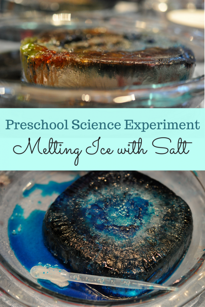 Melting ice with salt- A cool preschool science experiment. (2)