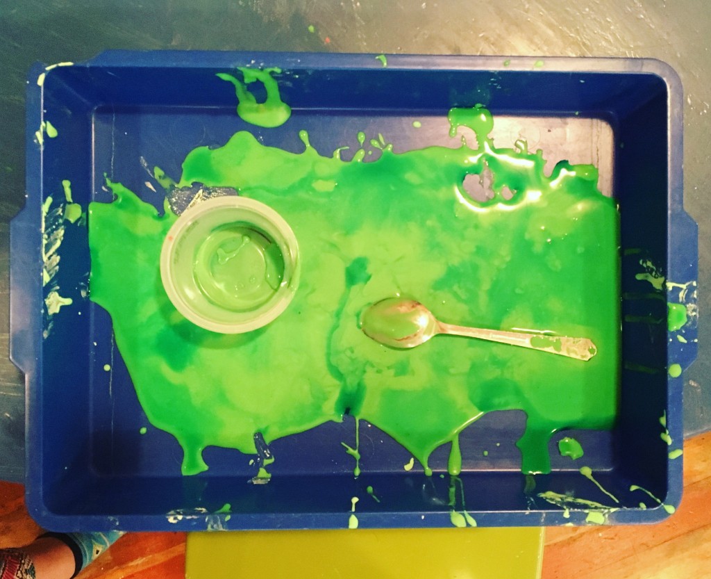 borax-free slime sensory play activity