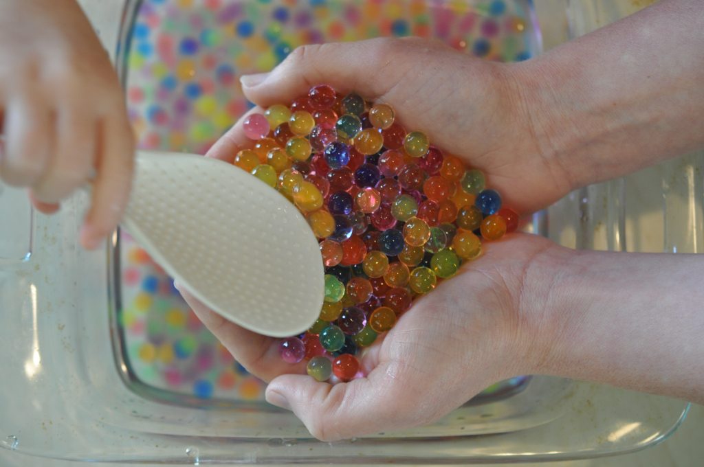 water beads sensory play activities