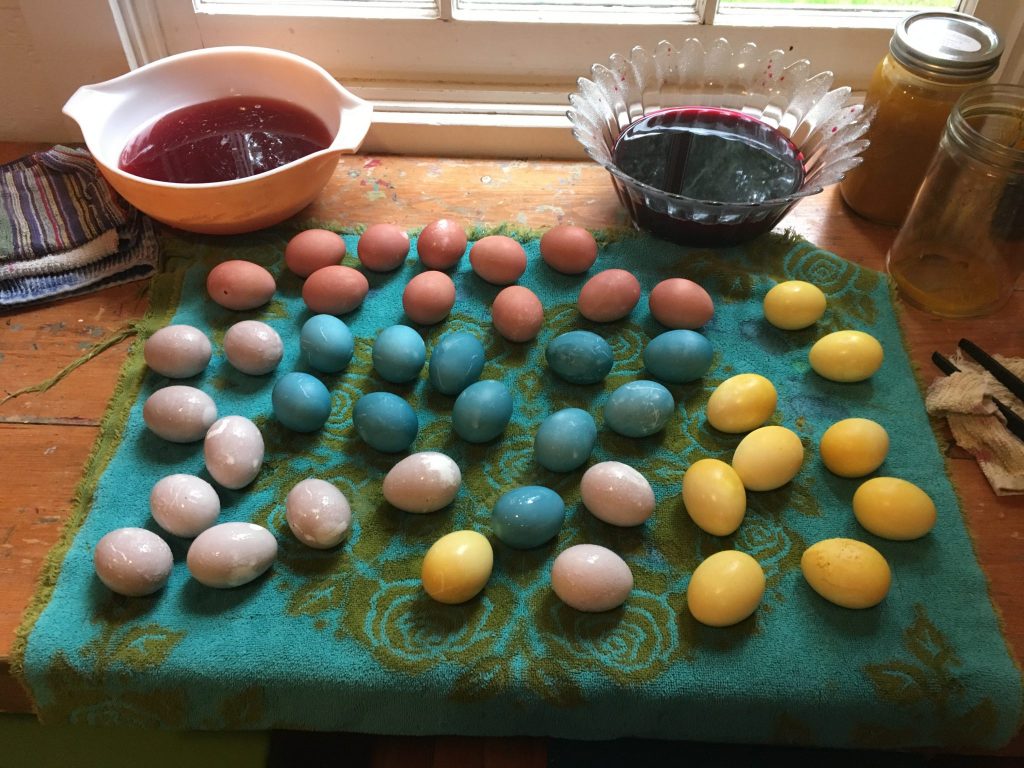 Natural dyes for dying Easter Eggs